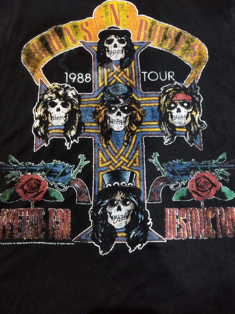 ZARA X 1988 TOUR GUN'S N ROSES T-SHIRT, Men's Fashion, Tops & Sets ...