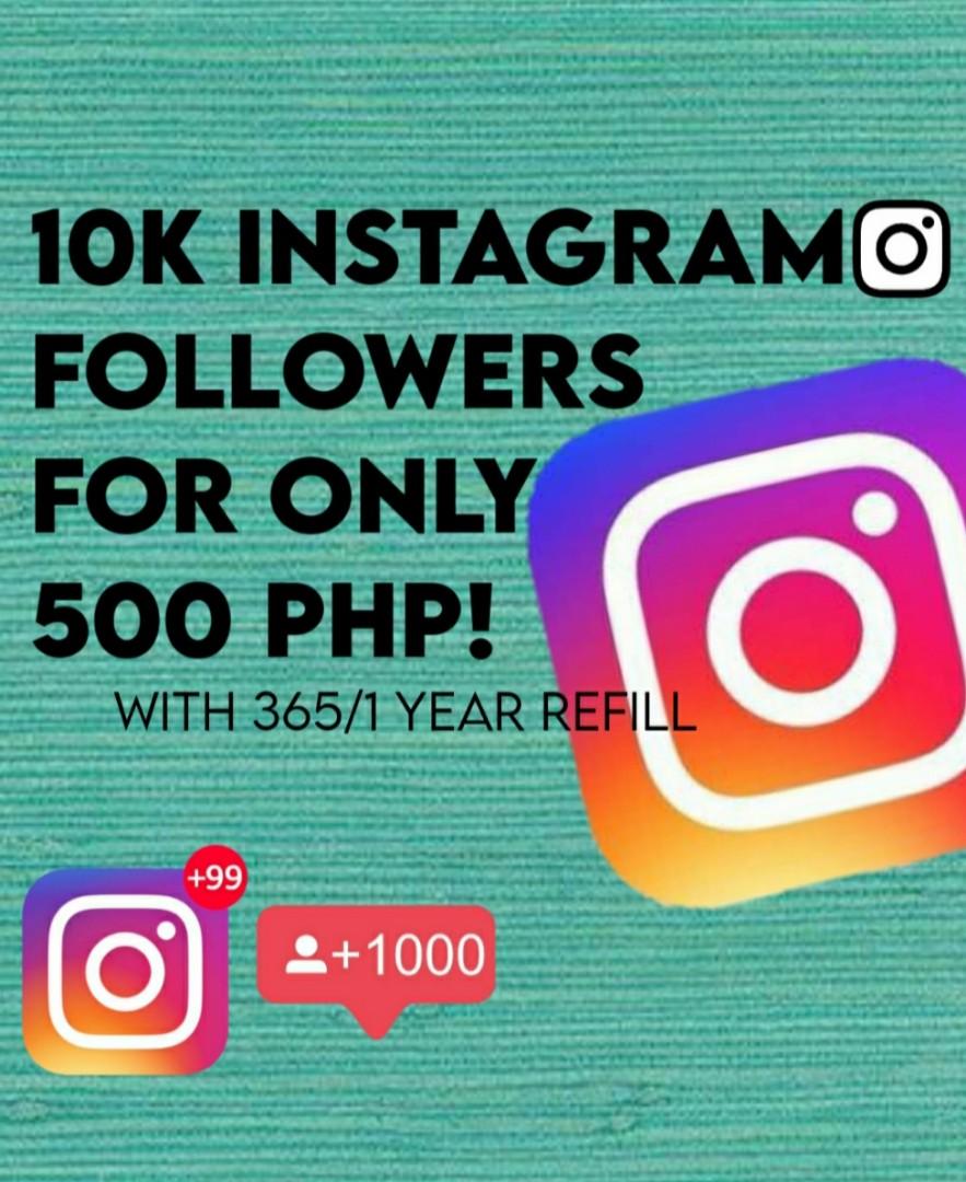 10k Instagram followers for only 500 Php, dm me to avail edit no
