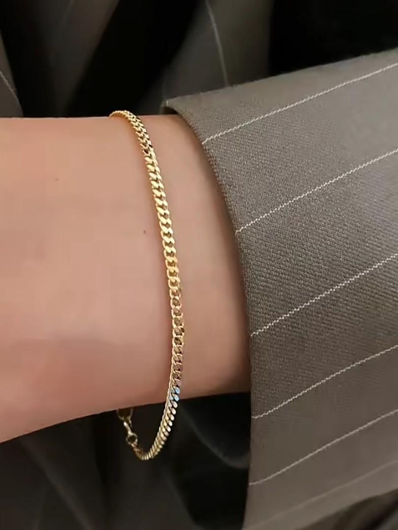 White gold sales cuban bracelet