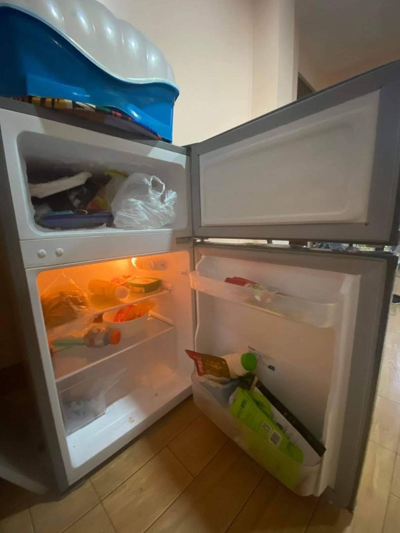 2 door refrigerator ang family size bedframe with foam, TV & Home