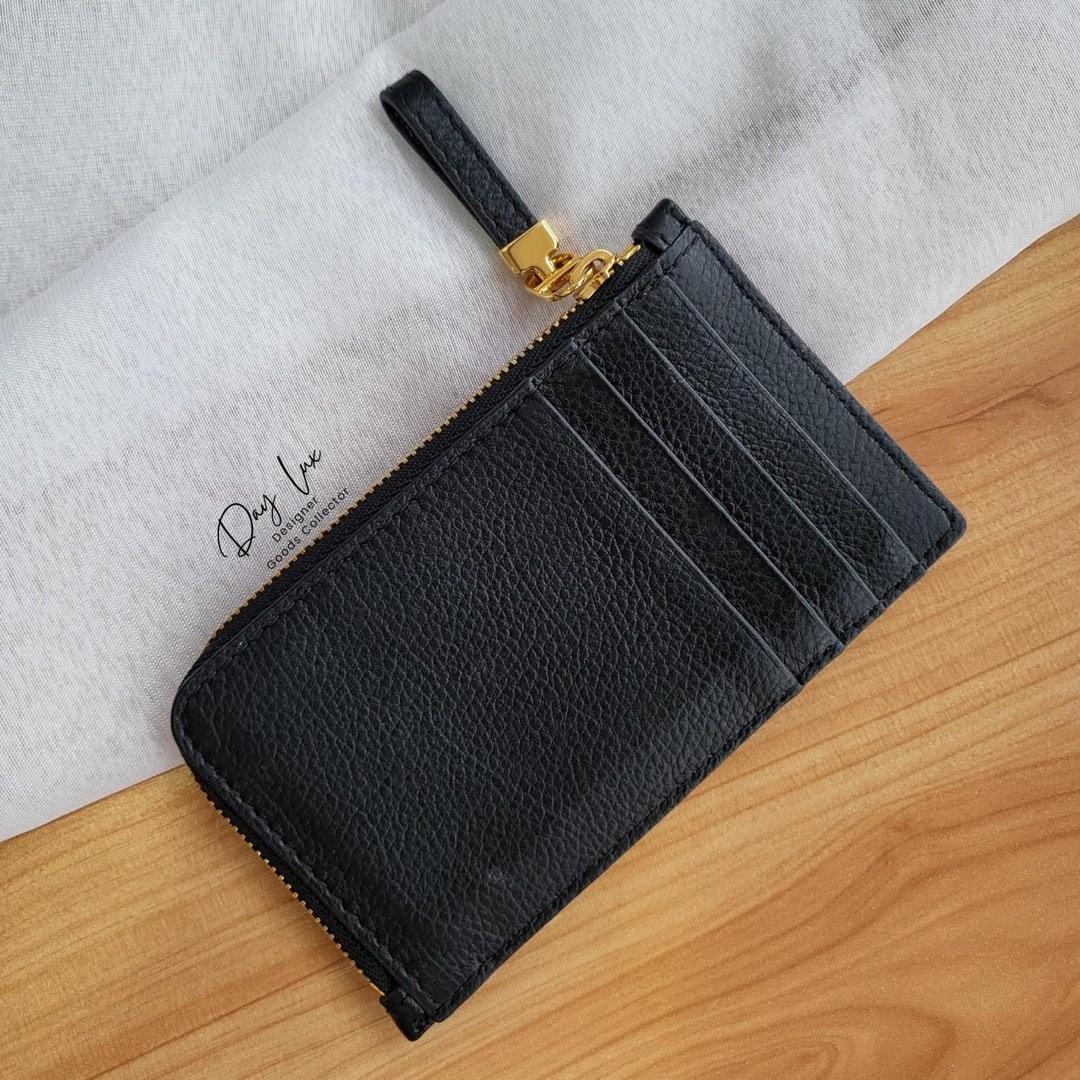 Zipped Card Holder Black Dior Oblique Jacquard and Grained