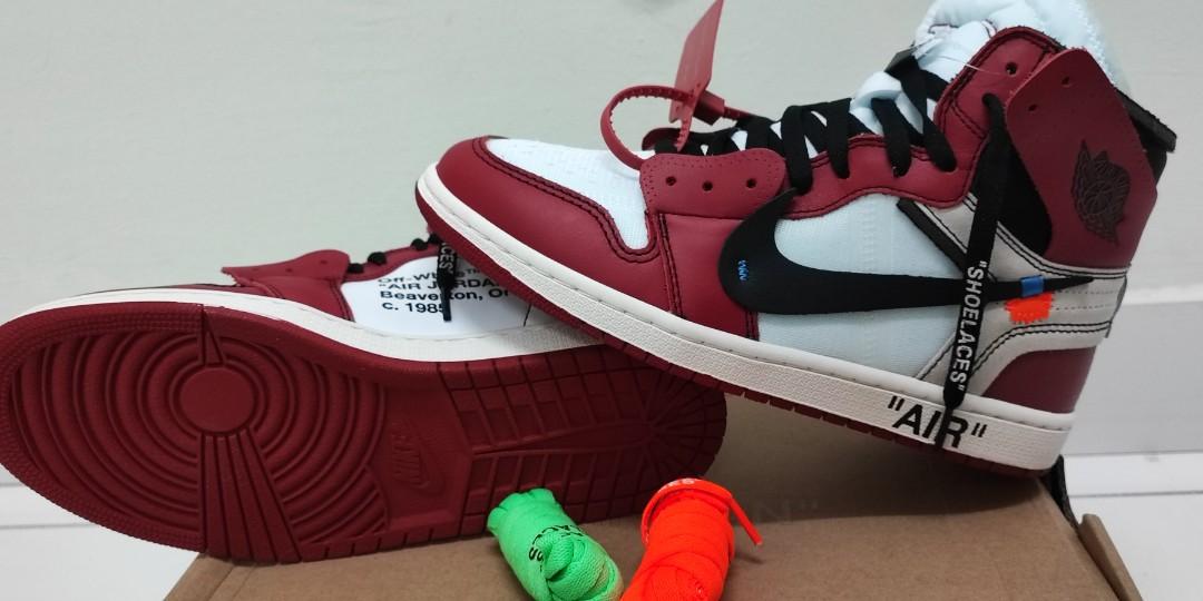 Aj 1 x off white Men s Fashion Footwear Sneakers on Carousell