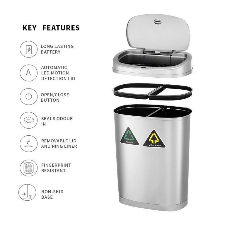 Amagabeli Automatic Sensor Bin 11 Gallon / 42 L Recycler Kitchen Bin
