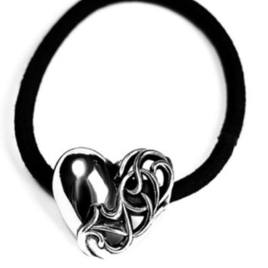 AUTHENTIC HEART SHAPED HAIR TIE CHROME HEARTS, Women's Fashion, Watches ...