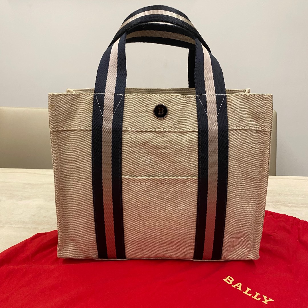 Bally Canvas Tote Bag, Luxury, Bags & Wallets on Carousell