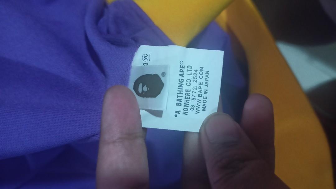 BAPE x Mitchell & Ness Lakers Warm Up Printed Varsity Jacket w/ Tags -  Purple Outerwear, Clothing - WBMNA20005