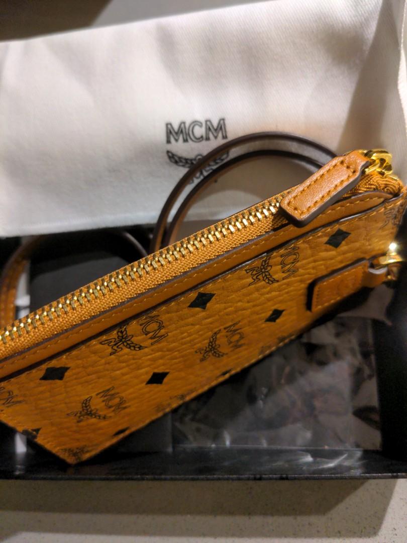 Brand new MCM Lanyard card holder in Visetos original, Women's Fashion