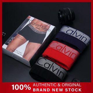 🔥Calvin Klein Men's Briefs / Underwear (1 pack 3 pieces + box) 100% breathable fabric absorb sweat🔥 (READY / IN STOCK)