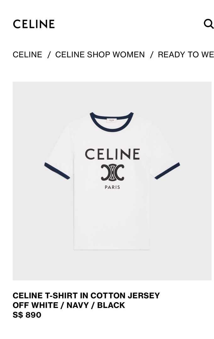 Celine logo t shirt Women s Fashion Tops Other Tops on Carousell
