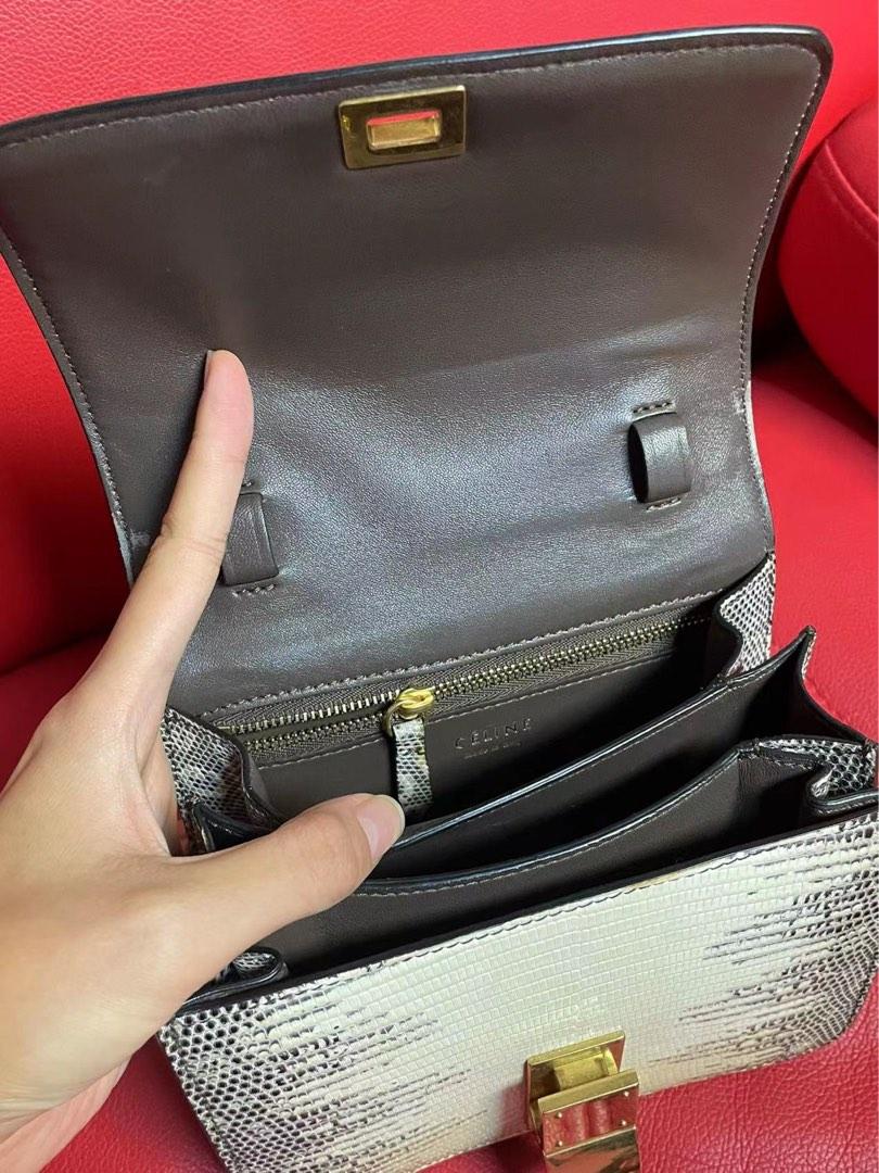 celine mini box himalayan Lizard skin, Women's Fashion, Bags & Wallets