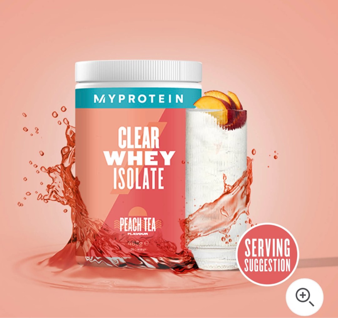 Clear Whey Isolate Peach Tea MyProtein, Health & Nutrition, Health Supplements, Vitamins