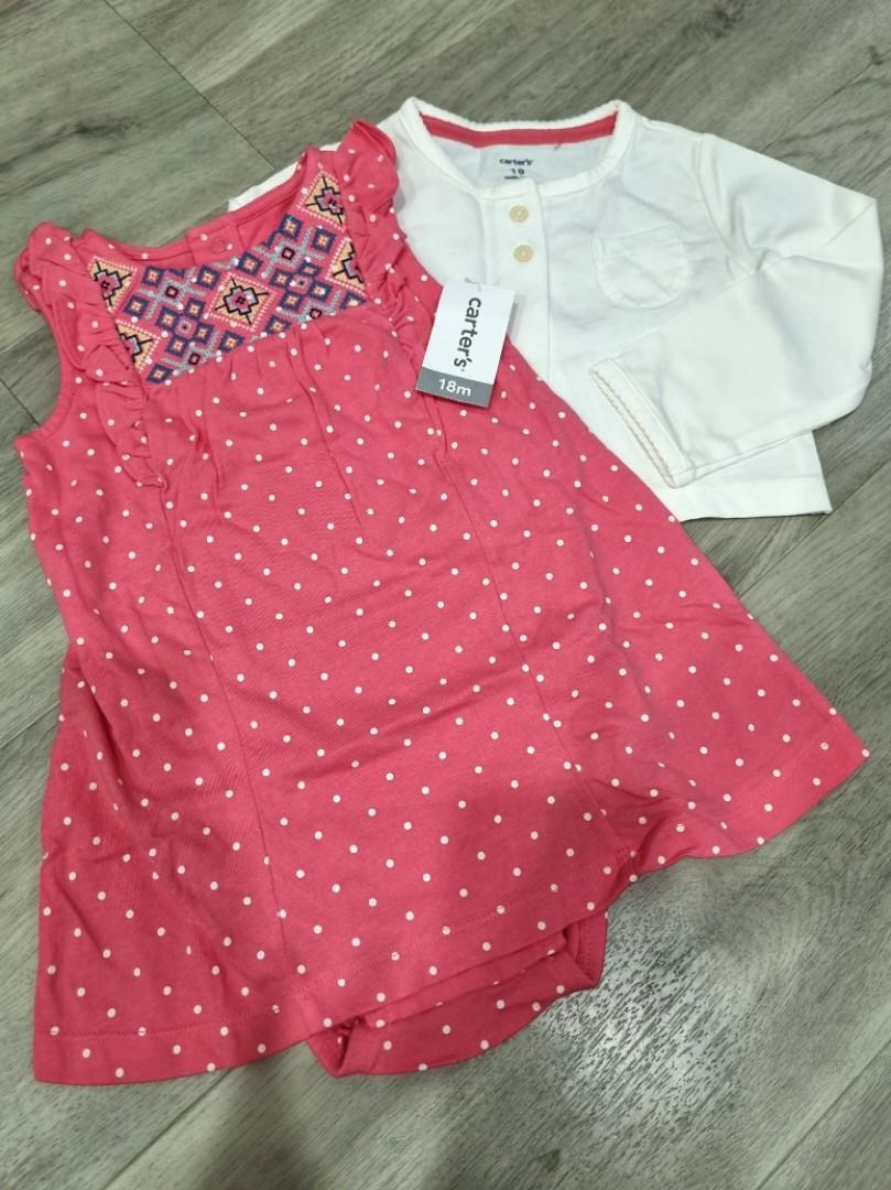 *Clearance* Authentic Brand New Carter's Baby Girl's Dress Set 18M