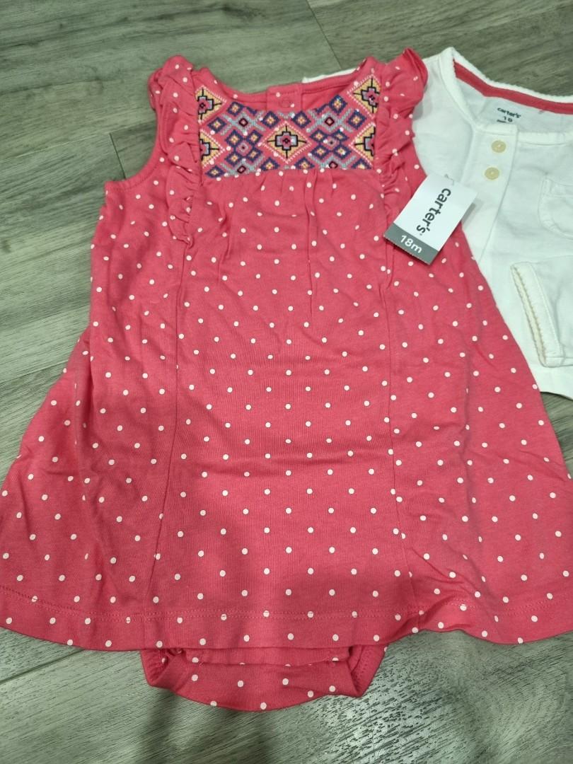 *Clearance* Authentic Brand New Carter's Baby Girl's Dress Set 18M