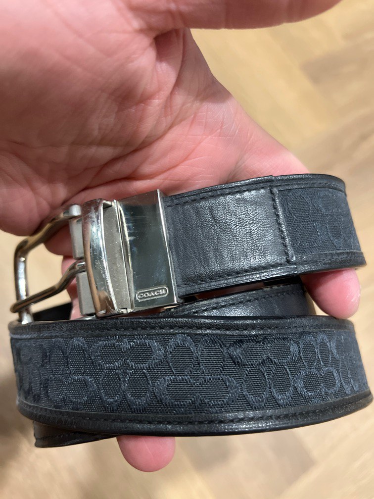 Coach Leather Belt, Men's Fashion, Watches & Accessories, Belts on
