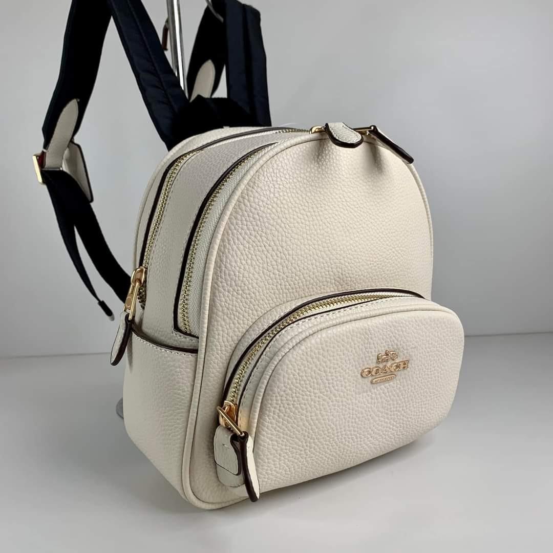 Coach Mini Court Backpack White, Women's Fashion, Bags & Wallets ...