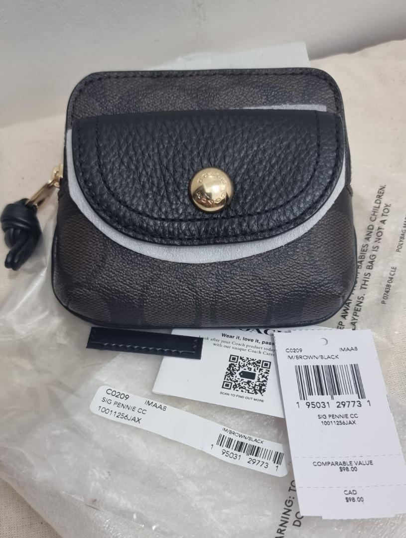 Coach Pennie Card Case Style No.C0209 Brown/Black