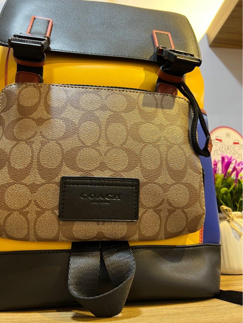 Coach Track Backpack in Colorblock Signature Canvas