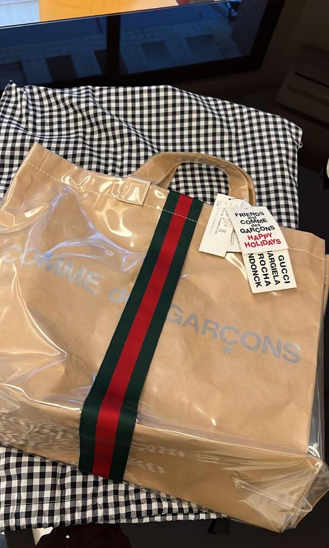comme des garcons x gucci PVC BAG Tote Bags