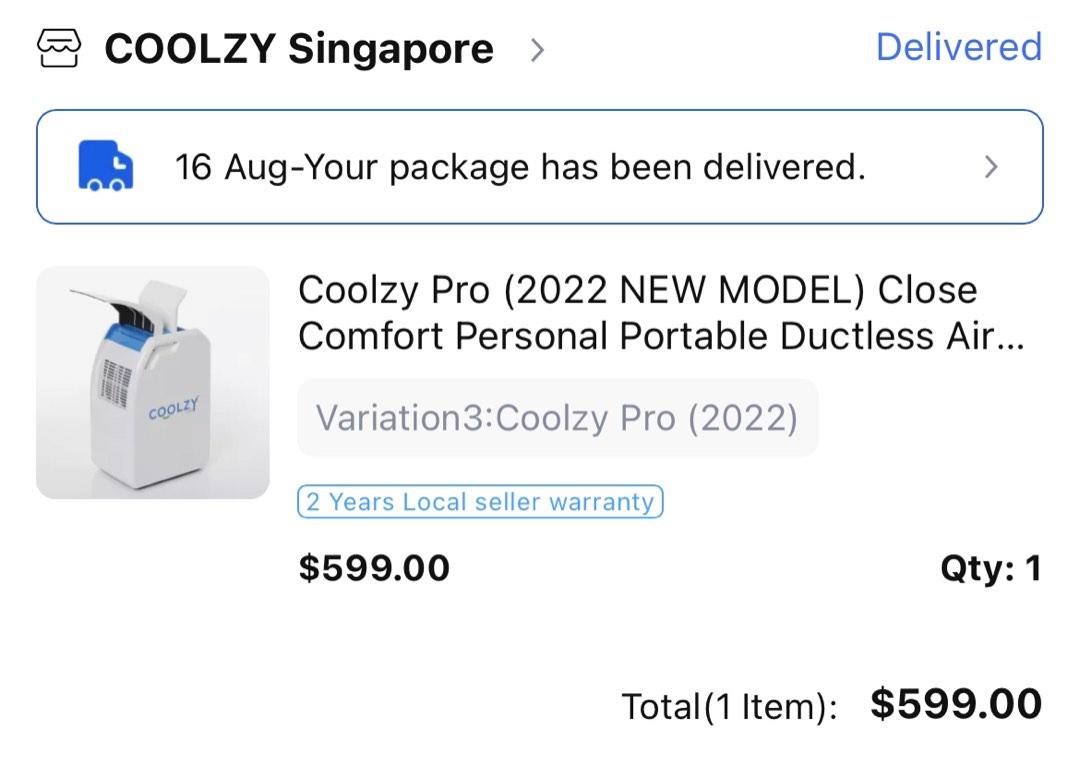 Coolzy Pro Portable Air Conditioner, TV & Home Appliances, Air