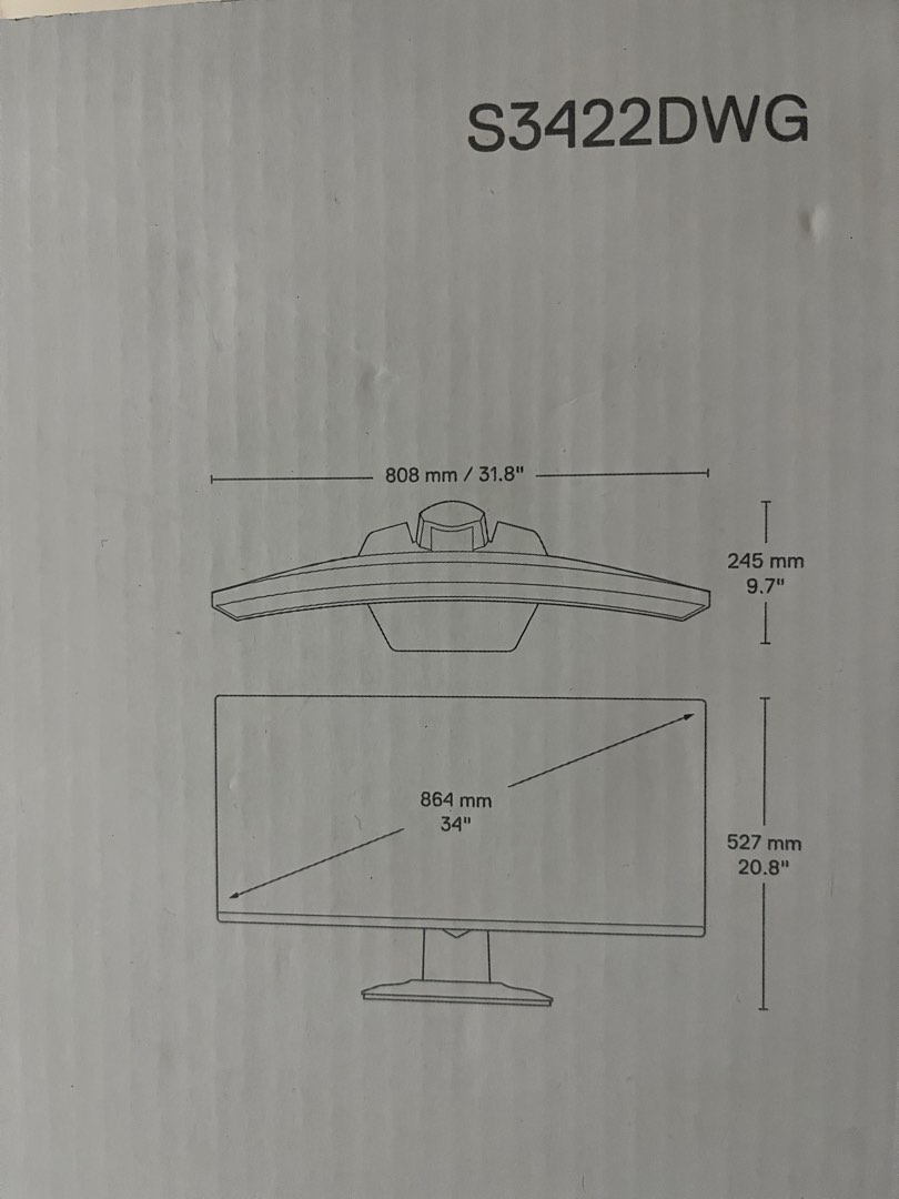 DELL S3422DWG, Computers & Tech, Parts & Accessories, Monitor Screens ...