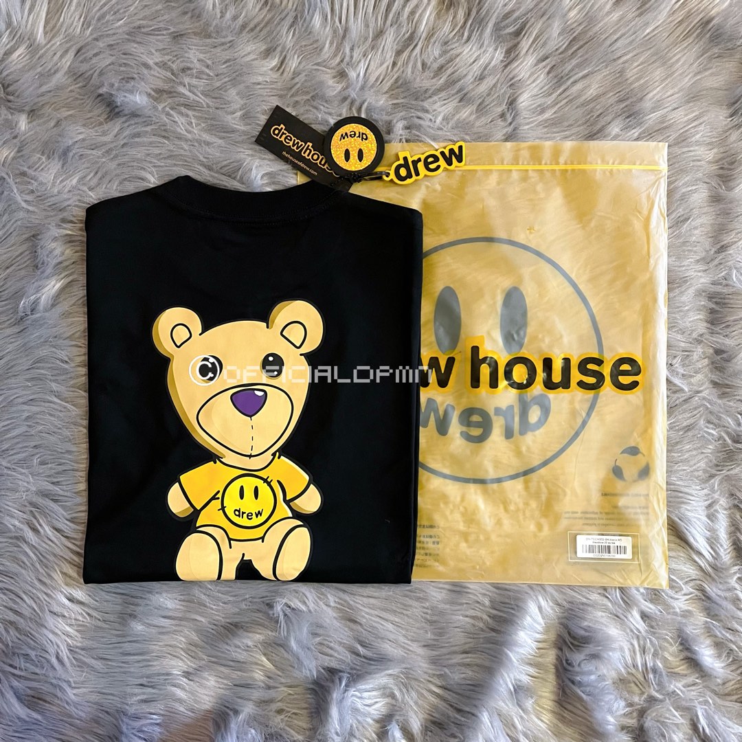 Drew House Theodore Bear SS22 Tee (Black), Men's Fashion, Tops & Sets