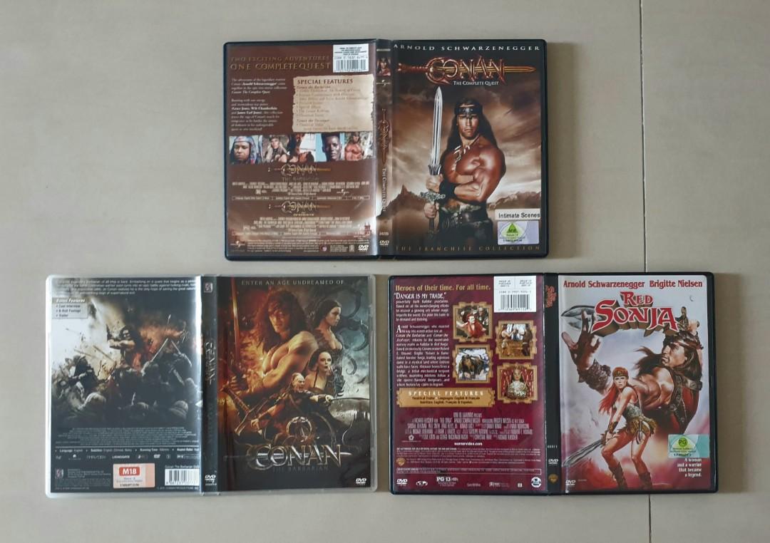DVD, Conan,Red Sonia,Hercules,Ben-Hur,Centurion,Clash, Wrath Of The  Titans,Immortals,Outlander,Solomon Kane,In The Name Of The King,Gladiator, 