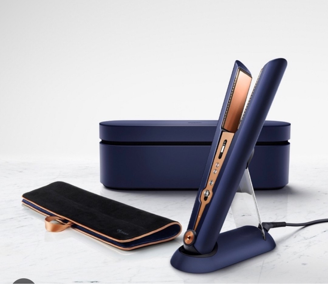 Dyson hair straightener blue and gold, Beauty & Personal Care, Hair on