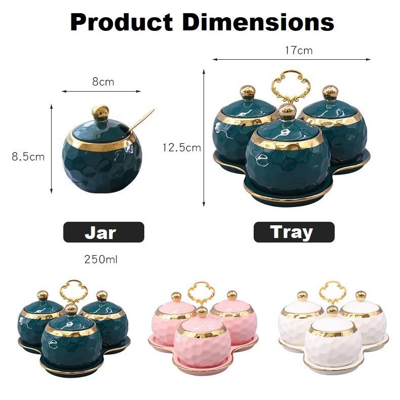 Flavouring Pot Triangle Platform Spice Container Jar Set, Furniture ...