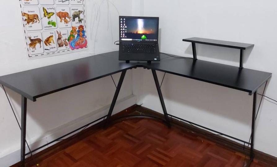 FREE DELIVERY Corner L Shape Computer Study Table, Furniture & Home ...