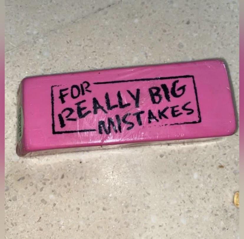 Giant Eraser For Really Big Mistakes, Hobbies & Toys, Stationery & Craft, Craft Supplies & Tools