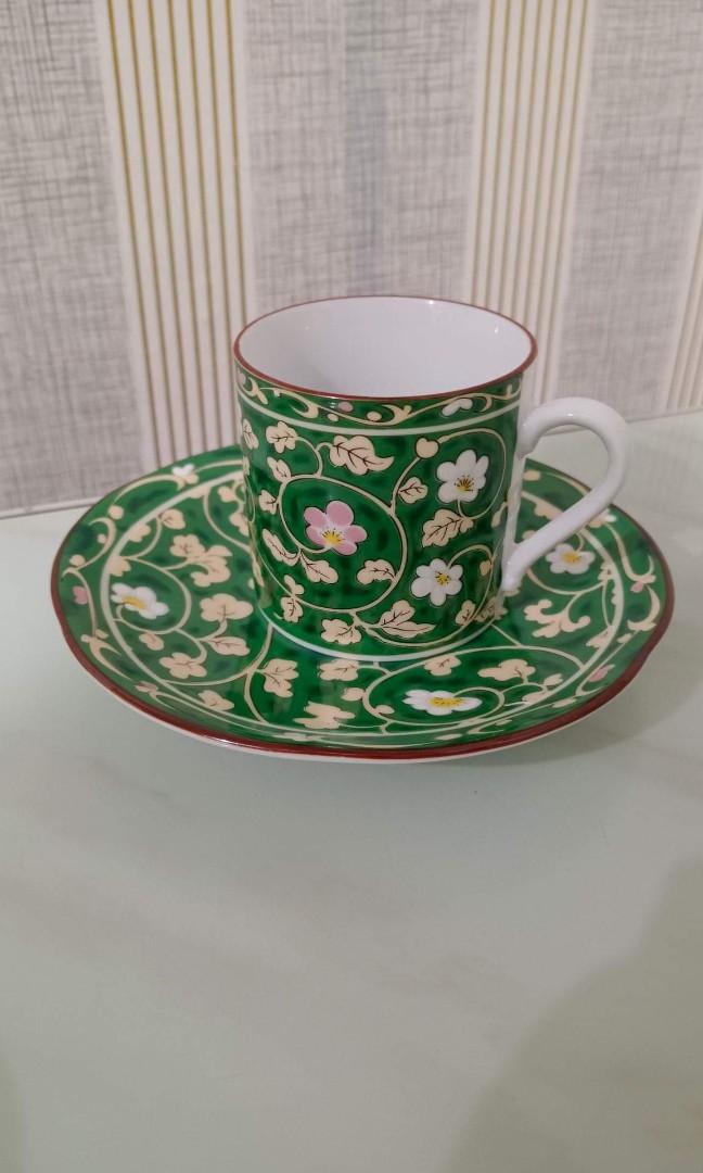 Green Tea Cup and Saucer, Furniture & Home Living, Kitchenware