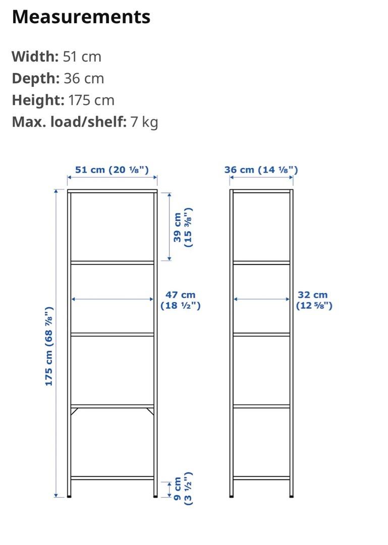 IKEA black glass shelf, Furniture & Home Living, Furniture, Shelves