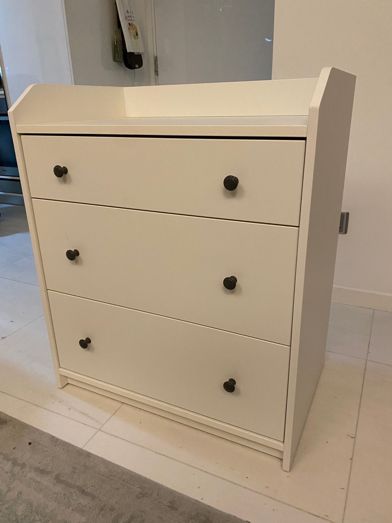 IKEA hauga chest of drawers white, Furniture & Home Living, Furniture