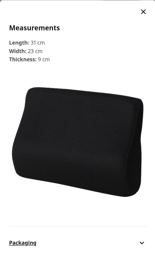 BORTBERG Lumbar cushion, gray, 31x23 cm (12x9) - IKEA