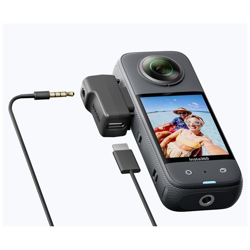 Insta360 X3 Mic Adapter to use with 3.5mm External Microphone