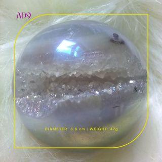 Iridescent Crystal Spheres (10 variations) | Aqua Druzy Sphere - Aqua Aura Agate | Small-Medium