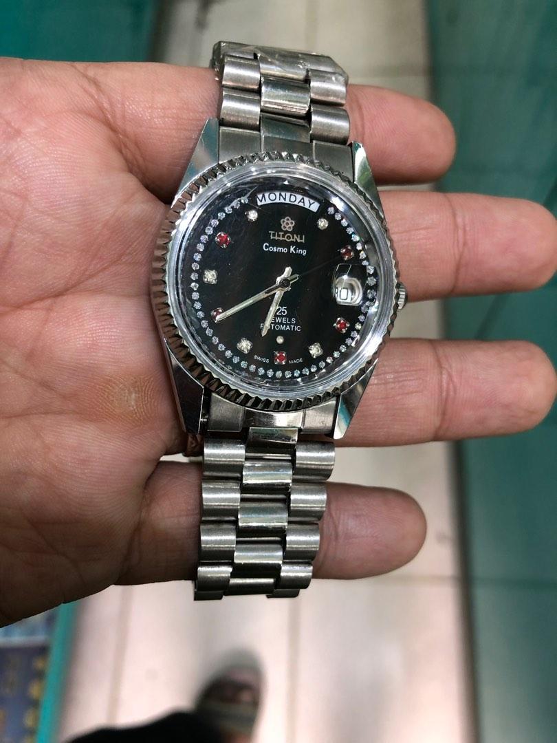 Jam tangan titoni otomatis cosmo king, Fesyen Pria, Jam Tangan di