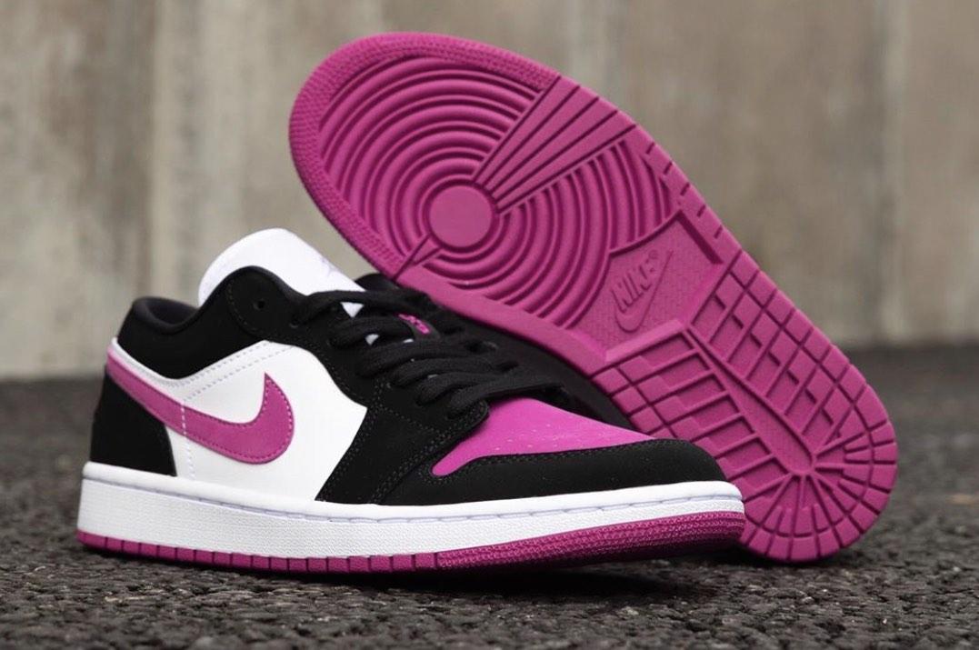 Purple pink and black jordans 2025