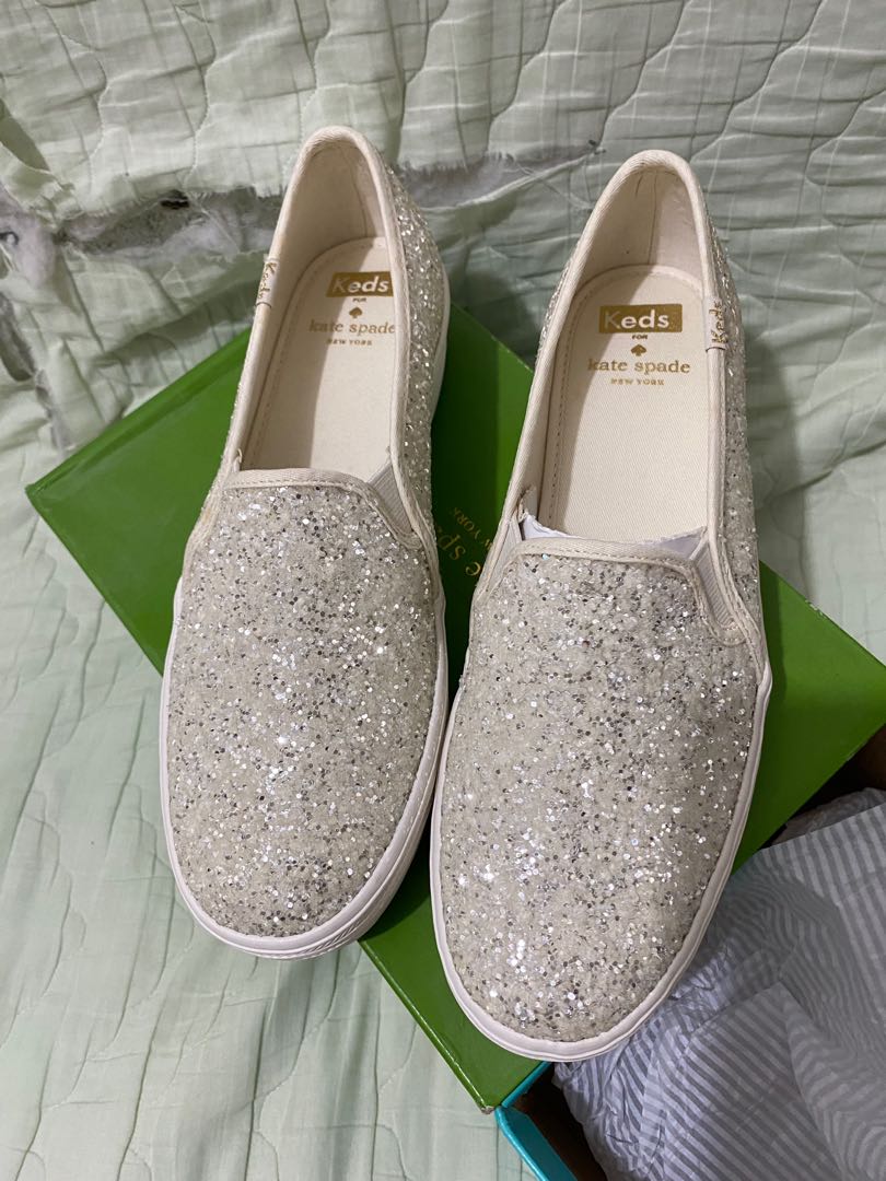 Keds Triple Decker Kate Spade Glitter Cream