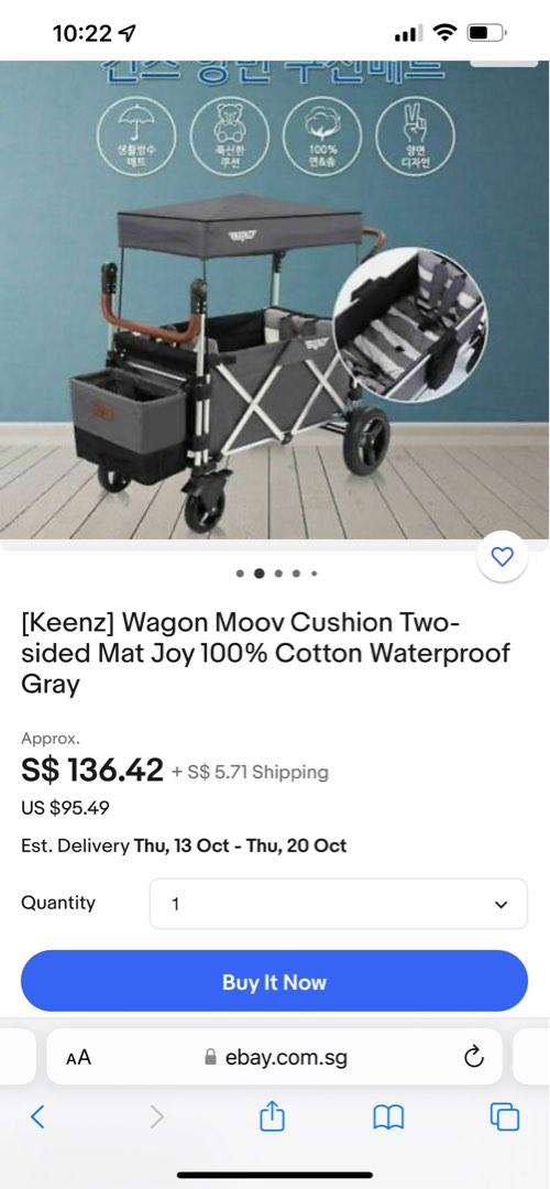 Keenz Wagon Moov Cushion Two sided Mat Joy 100 Cotton Waterproof Gray