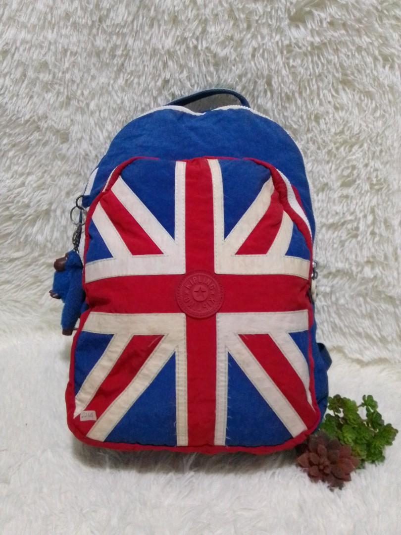 Kipling blue flag backpack with monkey (Category: Backpacks) located in Cainta. Submitted by janilen (Listing ID 1189276776, Image 1). Description: 12"x17" with monkey And etiketa. with flaws. see pic for details. preloved from Korea. manage your expectations.