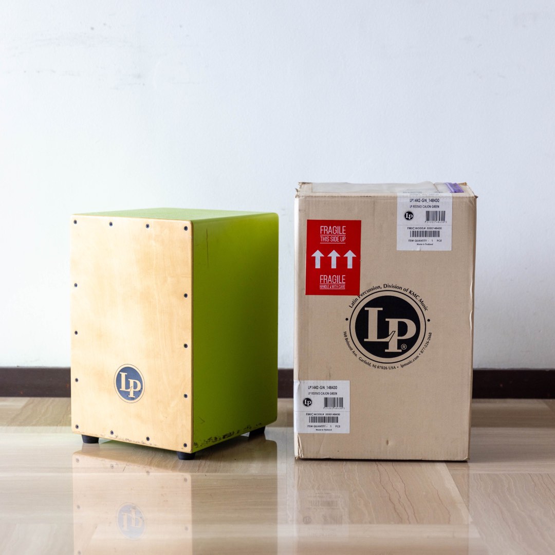 Latin Percussion LP1442GR Festivo Cajon, Green, Hobbies & Toys, Music