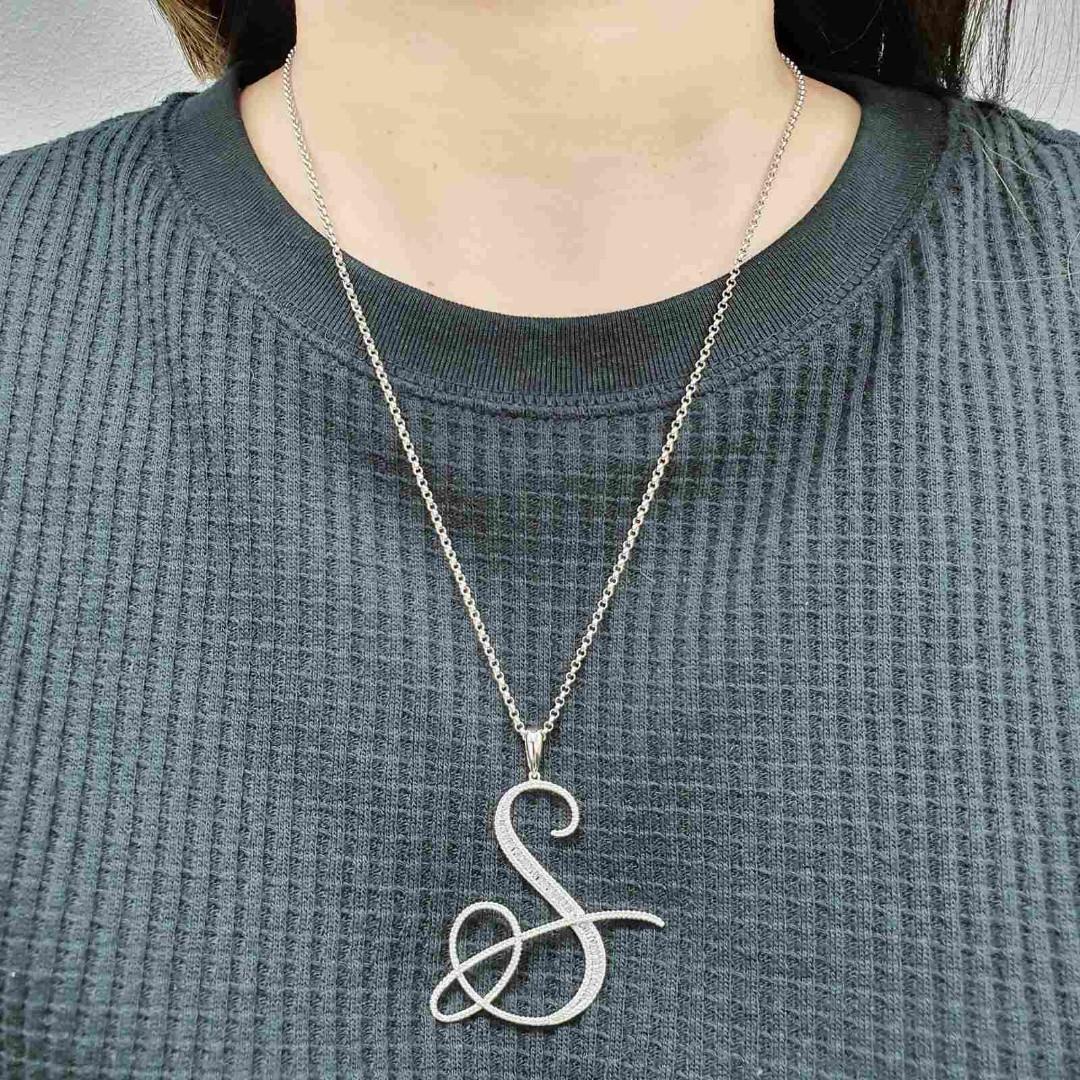 Big letter s necklace new arrivals