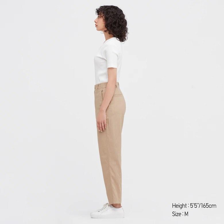 Linen cotton sale tapered pants