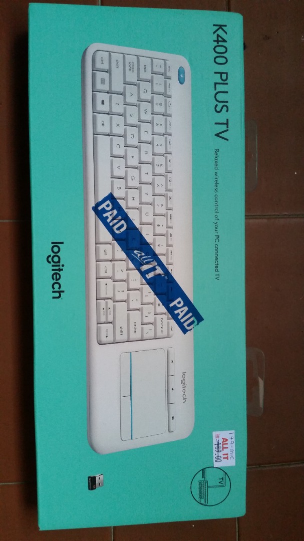 Logitech Keyboard K400 Plus PC to TV Keyboard Logitech., Computers