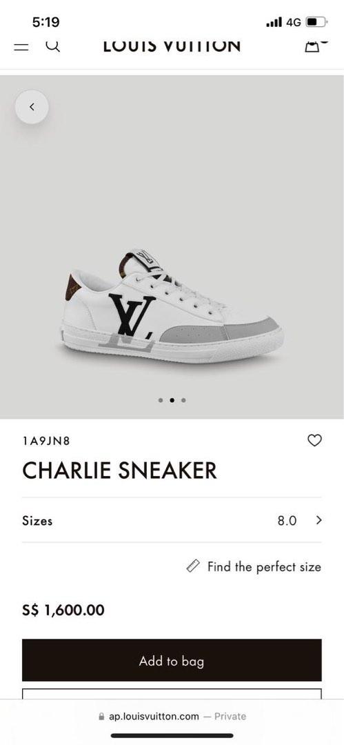 Louis Vuitton 1A9JN8 Charlie Sneaker , Brown, 5