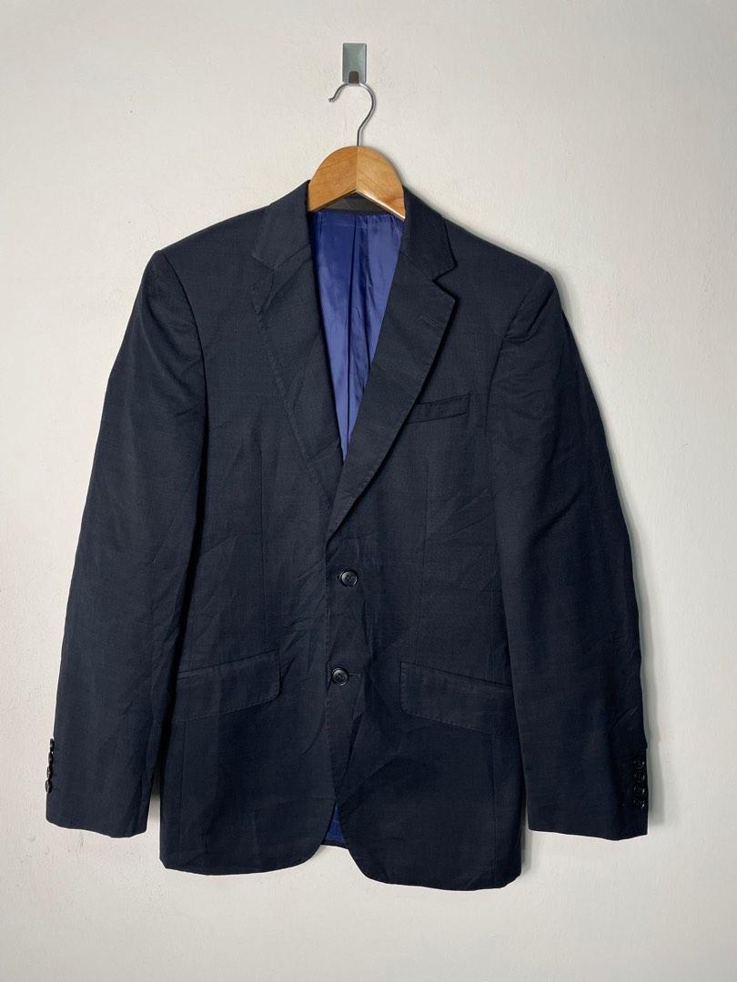 Marks Spencer Slim Fit Blue Blazer Men s Fashion Coats Jackets and Outerwear on Carousell