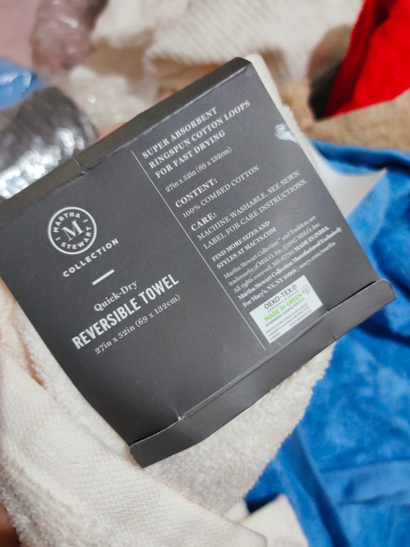 Martha stewart collection clearance quick dry reversible towel