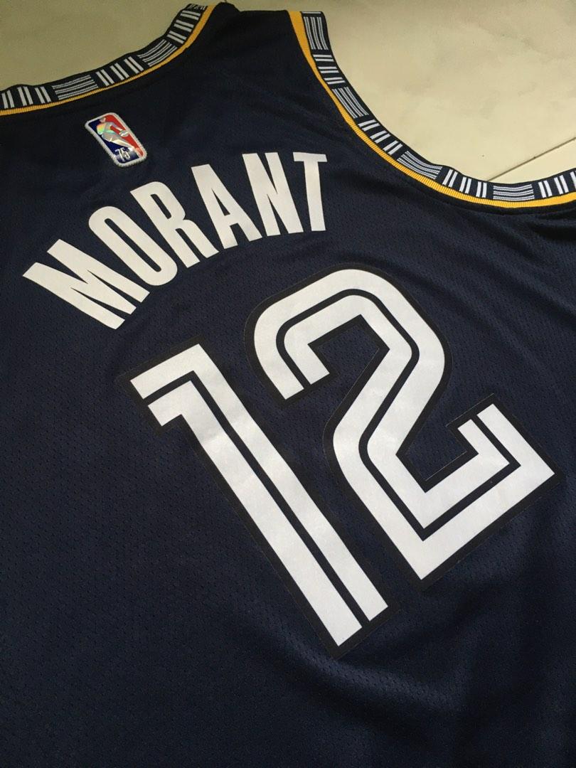 Men's Memphis Grizzlies Ja Morant #12 Nike Black 2021/22 Diamond Swingman  Jersey - City Edition