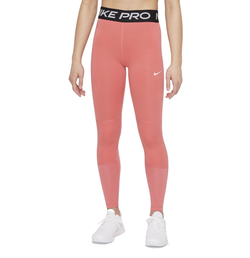 Nike Pro Older Kids' (Girls') Leggings in pink salt colour
